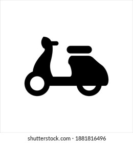 Icono del vector Scooter sobre fondo blanco
