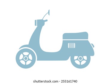 Scooter vector icon on white background