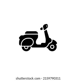 scooter vector icon. transportation and vehicle icon solid style. perfect use for icon, logo, illustration, website, and more. icon design solid style