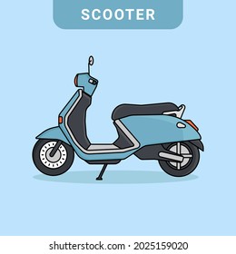 scooter vector illustration in flat design