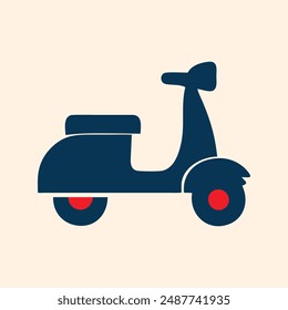 Icono de la Ilustración vectorial del scooter para la camiseta del logotipo