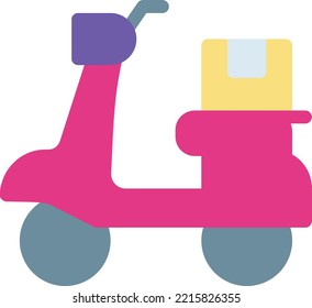 ilustración de scooter Vector en un fondo transparente. Símbolos de calidad superior. Iconos vectoriales de color de línea para el concepto y el diseño gráfico. 
