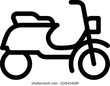 scooter  Vector illustration on a transparent background. Premium quality symmbols. Thin line vector icons for concept and graphic design.