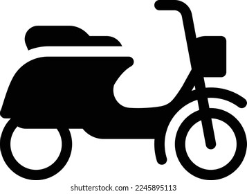 scooter  Vector illustration on a transparent background. Premium quality symmbols. Glyphs vector icons for concept and graphic design. 
