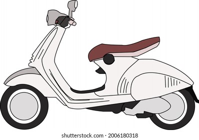 Scooter vector image suitable for display or poster design.