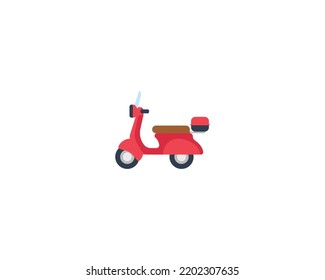 Scooter vector isolated emoji icon. Moped emoticon