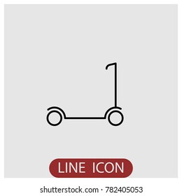Scooter vector line icon.