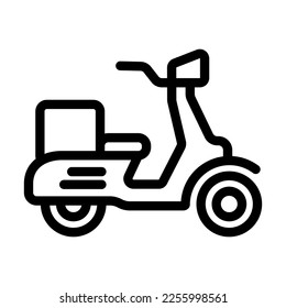 Scooter Vector Line Icon Design