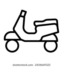 Scooter Vector Line Icon Design