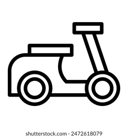 Diseño de iconos de línea de Vector Scooter
