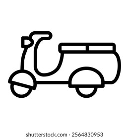 Scooter Vector Line Icon Design