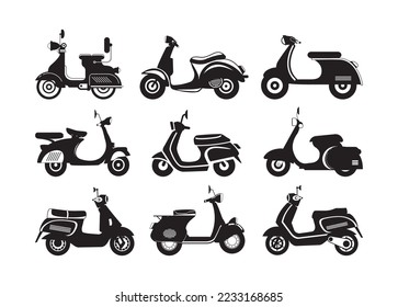 Scooter vector For Print, Scooter vector Clipart, Scooter vector Illustration