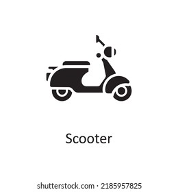 Scooter vector solid Icon Design illustration. Miscellaneous Symbol on White background EPS 10 File