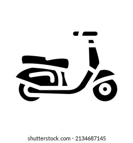 scooter vehicle glyph icon vector. scooter vehicle sign. isolated contour symbol black illustration