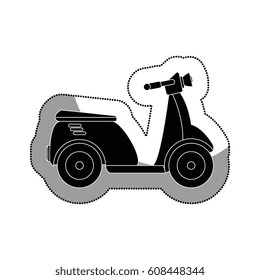 scooter vehicle isolated icon