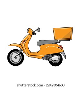 Scooter vintage delivery vector illustration