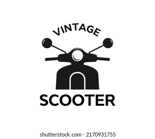 Scooter Vintage Motorcycle Logo Design Scooter Stock Vector (Royalty ...