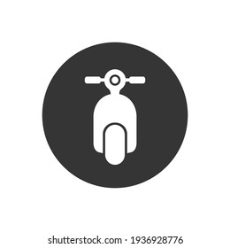 Scooter white icon design vector in flat