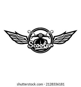 Scooter Wing Outline Silhouette Logo