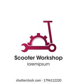 Scooter Workshop logo symbol or icon template design