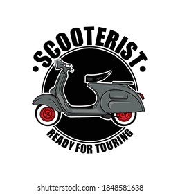 scooterist logo template with a white background