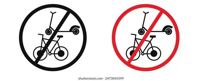 Scooters Forbidden Sign Enhance Safety by Prohibiting Scooter Use