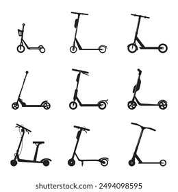 scooters silhouette. scooters flat icon