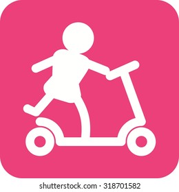 Scootie, toy, cartoon icon vector image.Can also be used for toy and games. Suitable for mobile apps, web apps and print media.