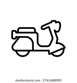 Scooty bike icon, Line Vector graphics