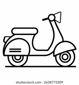 Scooty black vector art white background