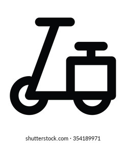 Scooty Bold Line Vector Icon 