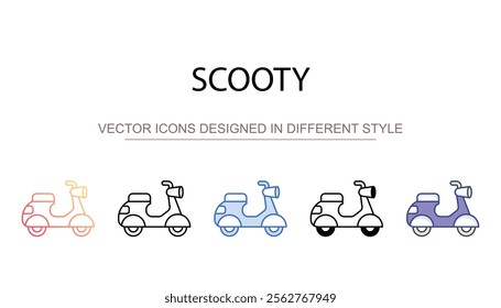 Scooty icon design with white background stock illustration