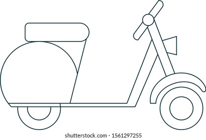 Scooty icon flat style vector illustration.