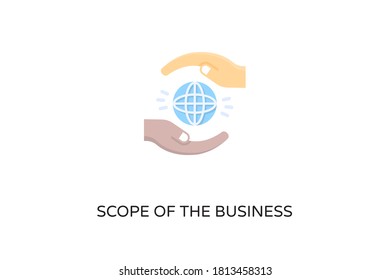 Scope Of The Business flat icon in vector. Logotype