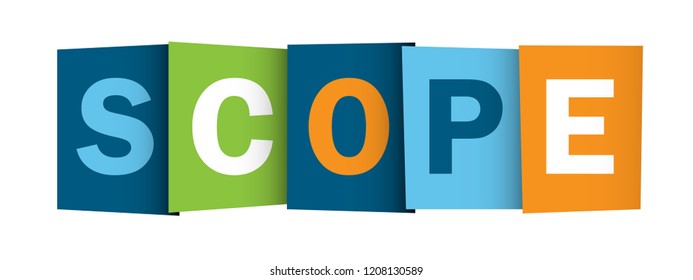 SCOPE colorful letters banner