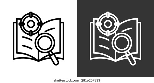 Scope Definition Black And White Multiple Style Icon Set Collection Pack Vector Illustration