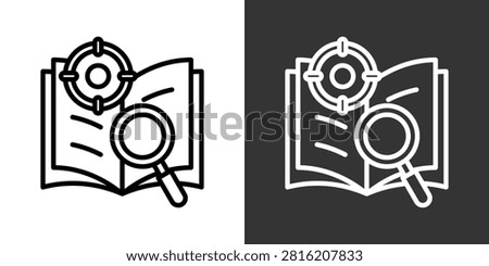 Scope Definition Black And White Multiple Style Icon Set Collection Pack Vector Illustration