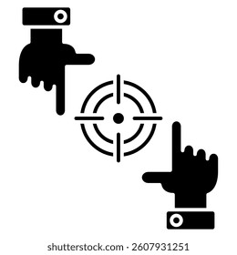 Scope icon Black Filled style.