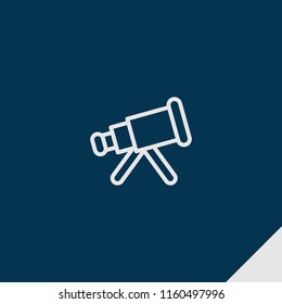 Scope icon. emblem isolated on dark blue background. scope icon in outline style for graphic and web design, logo, ui/ux design