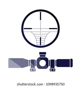 Scope icon. Flat color design. Vector illustration.