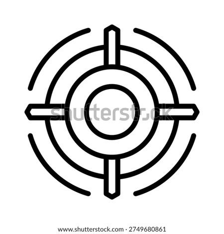Scope Icon Outline Style Design