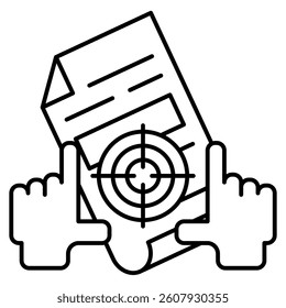 Scope icon represented by Scope simple symbol Line style.