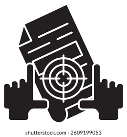 Scope icon represented by Scope simple symbol Black Filled style.