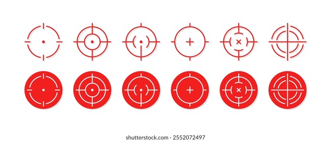 Scope Icon Set. Flat Style. Vector icons