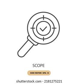 scope icons  symbol vector elements for infographic web