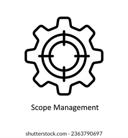  Scope Management vector  outline Icon Design illustration. Human Resources Symbol on White background EPS 10 File 