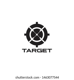 Scope target icon logo design vector template