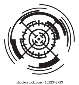 Scope target icon. Simple illustration of scope target vector icon for web design isolated on white background