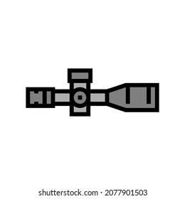 Gültigkeitsbereich Waffenwerkzeug Farbe Symbol Vektorgrafik. Waffe-Werkzeug-Zeichen. einzelne Symbolillustration