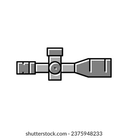 vector de icono de color de herramienta de arma de ámbito. signo de herramienta de arma de alcance. ilustración de símbolo aislado